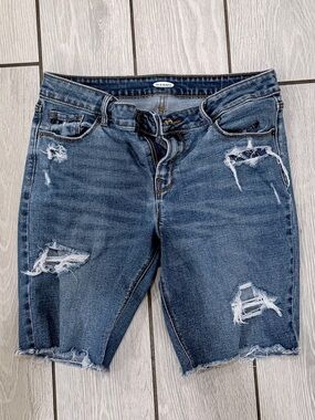 Old Navy Blue Distressed Denim Jean Shorts